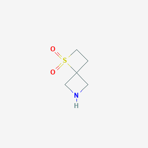 molecular formula C5H9NO2S B1141543 1-硫代-6-氮杂螺[3.3]庚烷-1,1-二氧化物 CAS No. 1352546-75-8