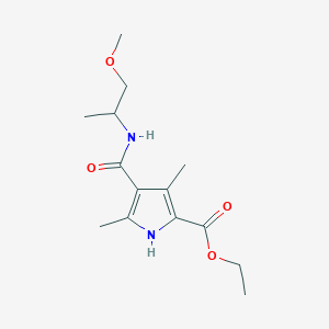 molecular formula C14H22N2O4 B11415430 Ethyl 4-[(1-methoxypropan-2-YL)carbamoyl]-3,5-dimethyl-1H-pyrrole-2-carboxylate 