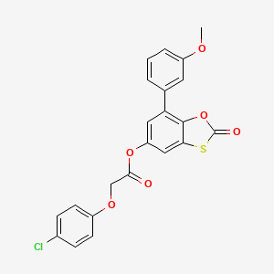 7-(3-Methoxyphenyl)-2-oxo-1,3-benzoxathiol-5-yl (4-chlorophenoxy)acetate