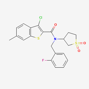 3-chloro-N-(1,1-dioxidotetrahydrothiophen-3-yl)-N-(2-fluorobenzyl)-6-methyl-1-benzothiophene-2-carboxamide