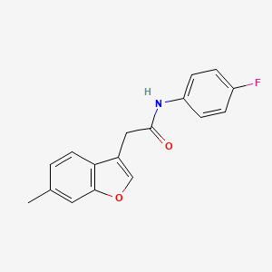 molecular formula C17H14FNO2 B11415489 N-(4-fluorophenyl)-2-(6-methyl-1-benzofuran-3-yl)acetamide 