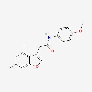 molecular formula C19H19NO3 B11415497 2-(4,6-dimethyl-1-benzofuran-3-yl)-N-(4-methoxyphenyl)acetamide 