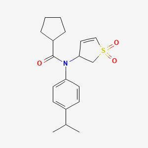 N-(1,1-dioxido-2,3-dihydrothiophen-3-yl)-N-(4-isopropylphenyl)cyclopentanecarboxamide