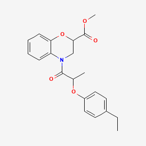 methyl 4-[2-(4-ethylphenoxy)propanoyl]-3,4-dihydro-2H-1,4-benzoxazine-2-carboxylate