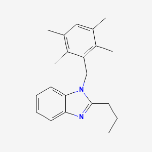 molecular formula C21H26N2 B11415515 2-propyl-1-(2,3,5,6-tetramethylbenzyl)-1H-benzimidazole 