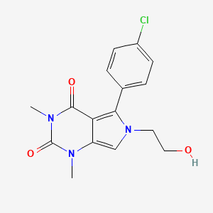 5-(4-chlorophenyl)-6-(2-hydroxyethyl)-1,3-dimethyl-1H-pyrrolo[3,4-d]pyrimidine-2,4(3H,6H)-dione