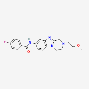 4-fluoro-N-[2-(2-methoxyethyl)-1,2,3,4-tetrahydropyrazino[1,2-a]benzimidazol-8-yl]benzamide