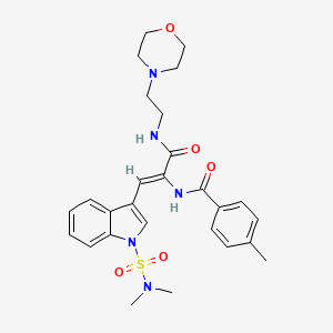 N-[(1Z)-1-[1-(dimethylsulfamoyl)-1H-indol-3-yl]-3-{[2-(morpholin-4-yl)ethyl]amino}-3-oxoprop-1-en-2-yl]-4-methylbenzamide