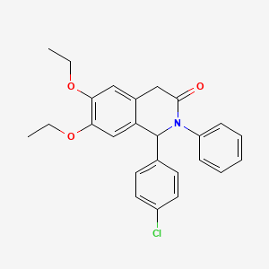 1-(4-chlorophenyl)-6,7-diethoxy-2-phenyl-1,4-dihydroisoquinolin-3(2H)-one