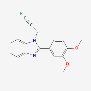 molecular formula C18H16N2O2 B11415661 2-(3,4-dimethoxyphenyl)-1-(prop-2-yn-1-yl)-1H-benzimidazole 