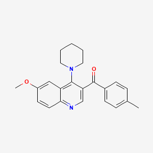 (6-Methoxy-4-(piperidin-1-yl)quinolin-3-yl)(p-tolyl)methanone