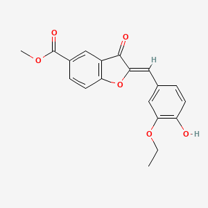 methyl (2Z)-2-(3-ethoxy-4-hydroxybenzylidene)-3-oxo-2,3-dihydro-1-benzofuran-5-carboxylate