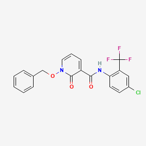 molecular formula C20H14ClF3N2O3 B11415712 1-(benzyloxy)-N-(4-chloro-2-(trifluoromethyl)phenyl)-2-oxo-1,2-dihydropyridine-3-carboxamide 