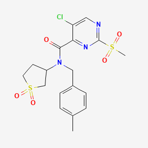 5-chloro-N-(1,1-dioxidotetrahydrothiophen-3-yl)-N-(4-methylbenzyl)-2-(methylsulfonyl)pyrimidine-4-carboxamide