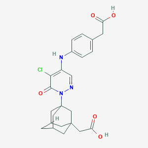 {3-[4-(4-Carboxymethyl-phenylamino)-5-chloro-6-oxo-6H-pyridazin-1-yl]-adamantan-1-yl}-acetic acid