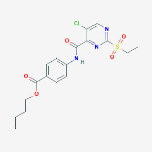 Butyl 4-({[5-chloro-2-(ethylsulfonyl)pyrimidin-4-yl]carbonyl}amino)benzoate