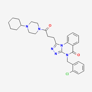 4-(2-chlorobenzyl)-1-[3-(4-cyclohexylpiperazin-1-yl)-3-oxopropyl][1,2,4]triazolo[4,3-a]quinazolin-5(4H)-one