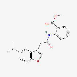 Methyl 2-({[5-(propan-2-yl)-1-benzofuran-3-yl]acetyl}amino)benzoate