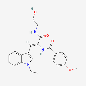 N-{(1Z)-1-(1-ethyl-1H-indol-3-yl)-3-[(2-hydroxyethyl)amino]-3-oxoprop-1-en-2-yl}-4-methoxybenzamide