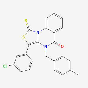 3-(3-Chlorophenyl)-4-[(4-methylphenyl)methyl]-1-sulfanylidene-[1,3]thiazolo[3,4-a]quinazolin-5-one