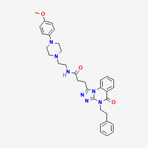 N-(2-(4-(4-methoxyphenyl)piperazin-1-yl)ethyl)-3-(5-oxo-4-phenethyl-4,5-dihydro-[1,2,4]triazolo[4,3-a]quinazolin-1-yl)propanamide