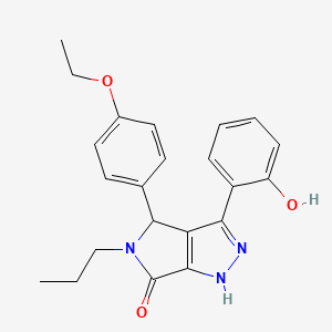 molecular formula C22H23N3O3 B11415818 4-(4-ethoxyphenyl)-3-(2-hydroxyphenyl)-5-propyl-4,5-dihydropyrrolo[3,4-c]pyrazol-6(1H)-one 