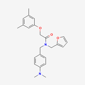 molecular formula C24H28N2O3 B11415827 N-[4-(dimethylamino)benzyl]-2-(3,5-dimethylphenoxy)-N-(furan-2-ylmethyl)acetamide 