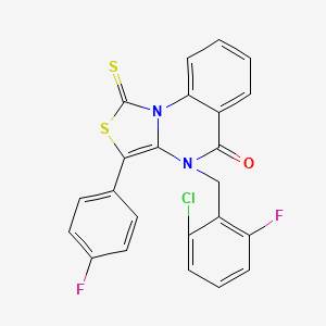 4-(2-chloro-6-fluorobenzyl)-3-(4-fluorophenyl)-1-thioxo-1H-thiazolo[3,4-a]quinazolin-5(4H)-one