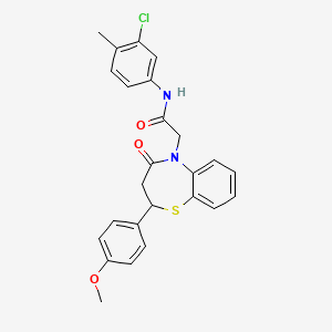 N-(3-chloro-4-methylphenyl)-2-(2-(4-methoxyphenyl)-4-oxo-3,4-dihydrobenzo[b][1,4]thiazepin-5(2H)-yl)acetamide