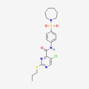 N-[4-(azepan-1-ylsulfonyl)phenyl]-5-chloro-2-(propylsulfanyl)pyrimidine-4-carboxamide