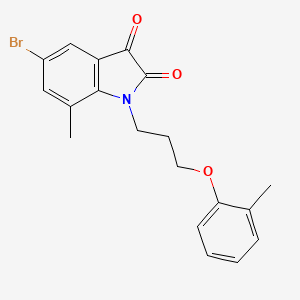 5-bromo-7-methyl-1-[3-(2-methylphenoxy)propyl]-1H-indole-2,3-dione