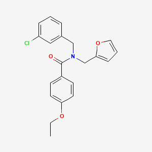 molecular formula C21H20ClNO3 B11415880 N-(3-chlorobenzyl)-4-ethoxy-N-(furan-2-ylmethyl)benzamide 