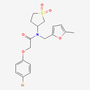 molecular formula C18H20BrNO5S B11415886 2-(4-bromophenoxy)-N-(1,1-dioxidotetrahydrothiophen-3-yl)-N-[(5-methylfuran-2-yl)methyl]acetamide 