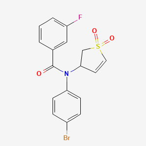 N-(4-bromophenyl)-N-(1,1-dioxido-2,3-dihydrothiophen-3-yl)-3-fluorobenzamide