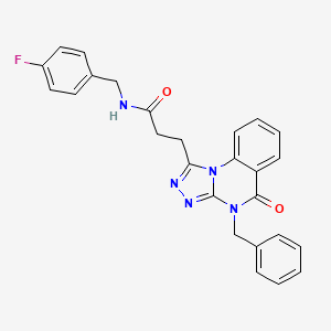 3-(4-benzyl-5-oxo-4,5-dihydro[1,2,4]triazolo[4,3-a]quinazolin-1-yl)-N-(4-fluorobenzyl)propanamide