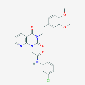 molecular formula C25H23ClN4O5 B11415902 N-(3-chlorophenyl)-2-{3-[2-(3,4-dimethoxyphenyl)ethyl]-2,4-dioxo-1H,2H,3H,4H-pyrido[2,3-d]pyrimidin-1-yl}acetamide 