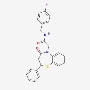 N-(4-fluorobenzyl)-2-(4-oxo-2-phenyl-3,4-dihydrobenzo[b][1,4]thiazepin-5(2H)-yl)acetamide