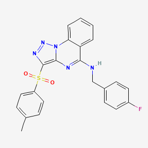 molecular formula C23H18FN5O2S B11415920 N-(4-fluorobenzyl)-3-[(4-methylphenyl)sulfonyl][1,2,3]triazolo[1,5-a]quinazolin-5-amine 