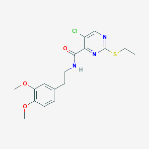 5-chloro-N-[2-(3,4-dimethoxyphenyl)ethyl]-2-(ethylsulfanyl)pyrimidine-4-carboxamide