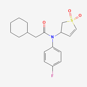 2-cyclohexyl-N-(1,1-dioxido-2,3-dihydrothiophen-3-yl)-N-(4-fluorophenyl)acetamide