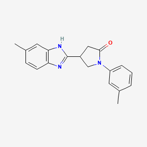 4-(5-methyl-1H-benzimidazol-2-yl)-1-(3-methylphenyl)pyrrolidin-2-one