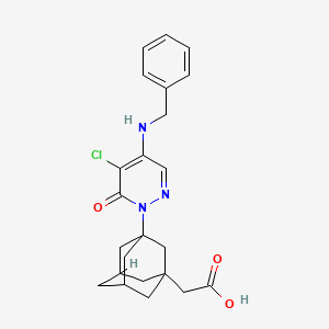 {3-[4-(benzylamino)-5-chloro-6-oxopyridazin-1(6H)-yl]tricyclo[3.3.1.1~3,7~]dec-1-yl}acetic acid