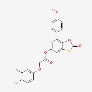 7-(4-Methoxyphenyl)-2-oxo-1,3-benzoxathiol-5-yl (4-chloro-3-methylphenoxy)acetate