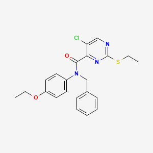 N-benzyl-5-chloro-N-(4-ethoxyphenyl)-2-(ethylsulfanyl)pyrimidine-4-carboxamide