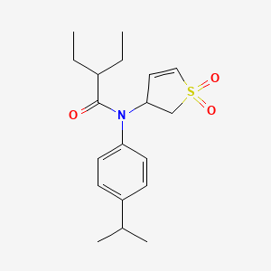 molecular formula C19H27NO3S B11416047 N-(1,1-dioxido-2,3-dihydrothiophen-3-yl)-2-ethyl-N-(4-isopropylphenyl)butanamide 