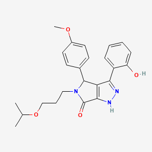 3-(2-hydroxyphenyl)-4-(4-methoxyphenyl)-5-[3-(propan-2-yloxy)propyl]-4,5-dihydropyrrolo[3,4-c]pyrazol-6(1H)-one