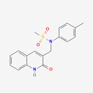 N-[(2-hydroxyquinolin-3-yl)methyl]-N-(4-methylphenyl)methanesulfonamide