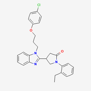 4-{1-[3-(4-chlorophenoxy)propyl]-1H-benzimidazol-2-yl}-1-(2-ethylphenyl)pyrrolidin-2-one