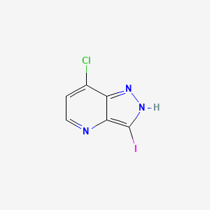 molecular formula C6H3ClIN3 B1141609 7-Chloro-3-iodo-1H-pyrazolo[4,3-b]pyridine CAS No. 1357945-92-6