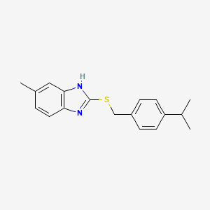 5-methyl-2-{[4-(propan-2-yl)benzyl]sulfanyl}-1H-benzimidazole